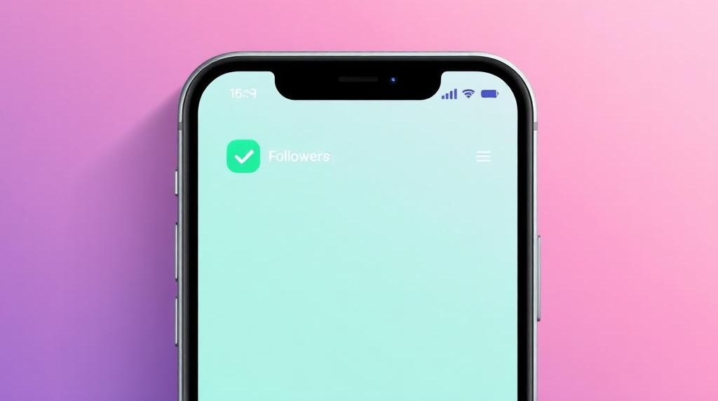 Smartphone screen displaying a safe Instagram followers analytics interface for checking unfollowers without a login.
