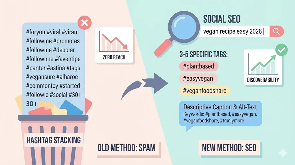 Why Your 30 Hashtags Aren't Working in 2026 (And What to Do Instead)