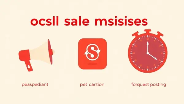 Common social media mistakes illustrated with icons